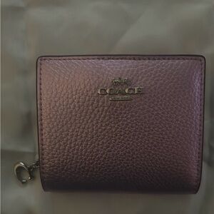 Coach Purple Leather Wallet
